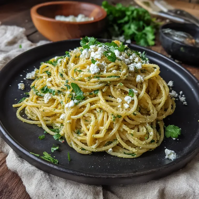Poblanos Spaghetti: The Ultimate Creamy Mexican Pasta Recipe You’ll Love 2 Creamy poblanos spaghetti on ceramic plate