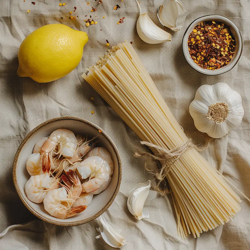 garlic butter shrimp pasta without wine recipe ingredients
