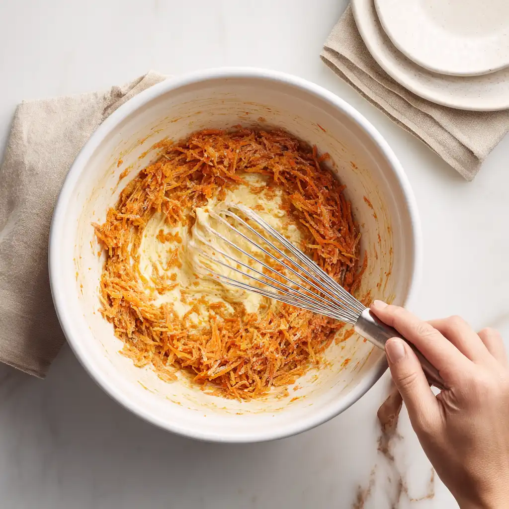 carrot cake cupcakes recipe preparation steps