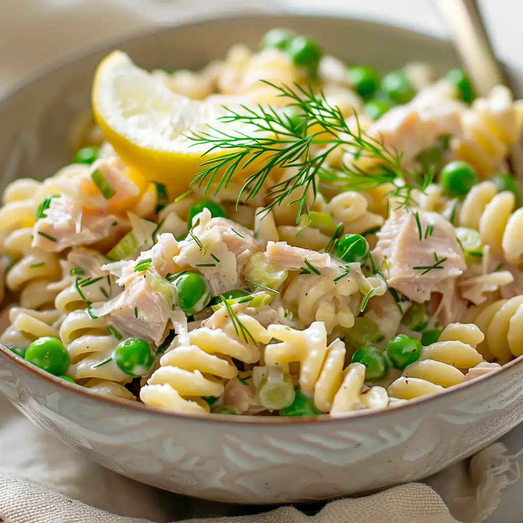 tuna pasta salad creamy recipe featured image