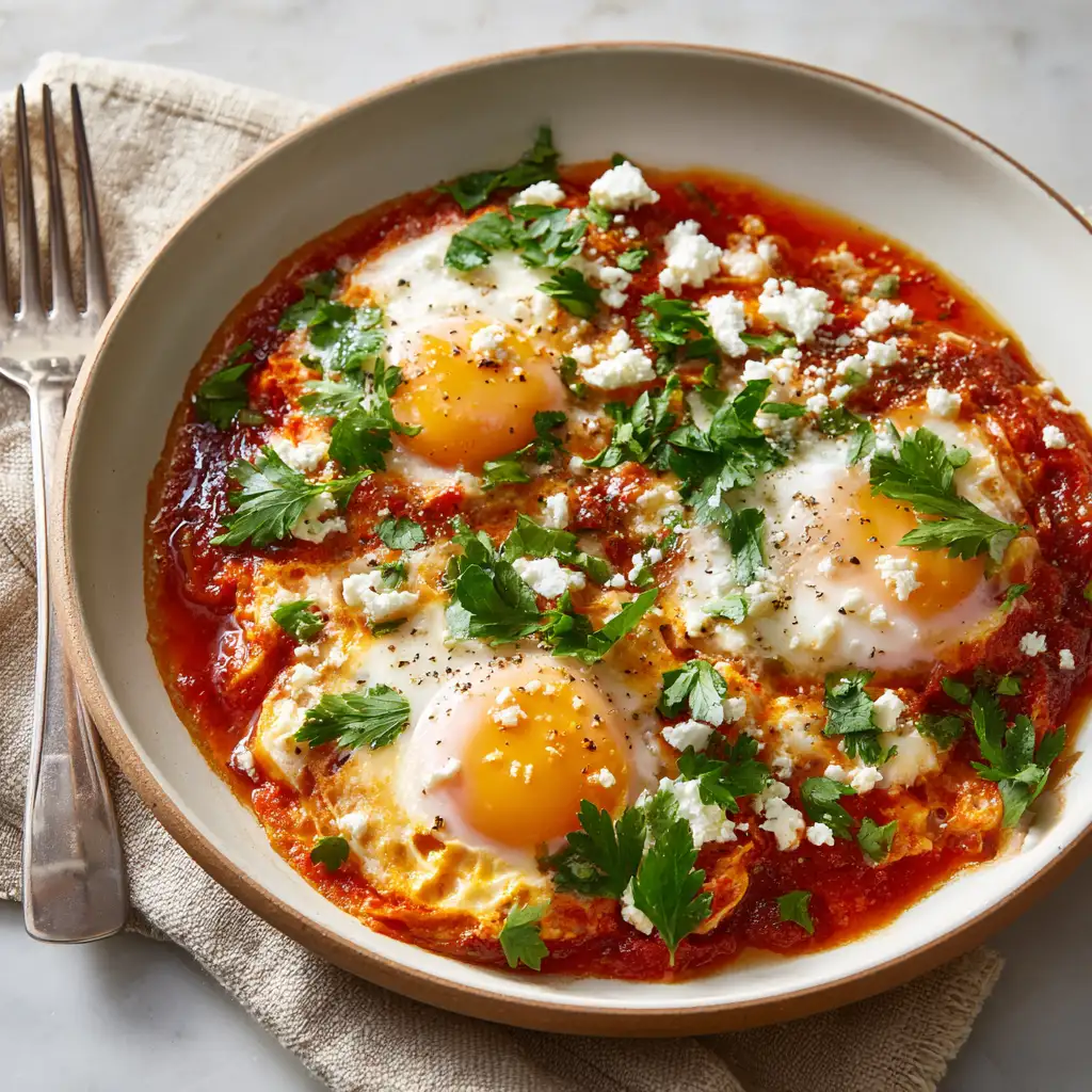 shakshuka with feta recipe featured image