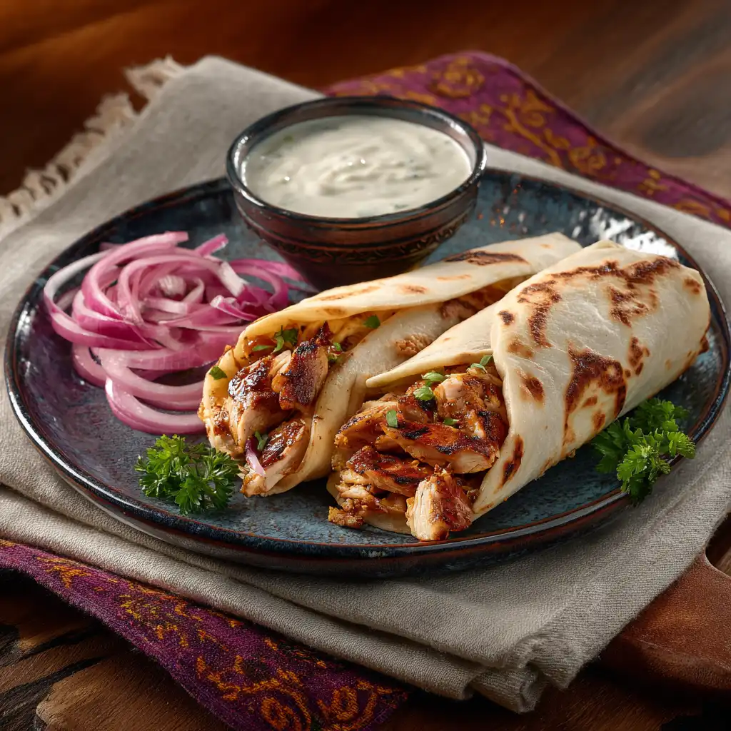 easy chicken shawarma in oven final dish