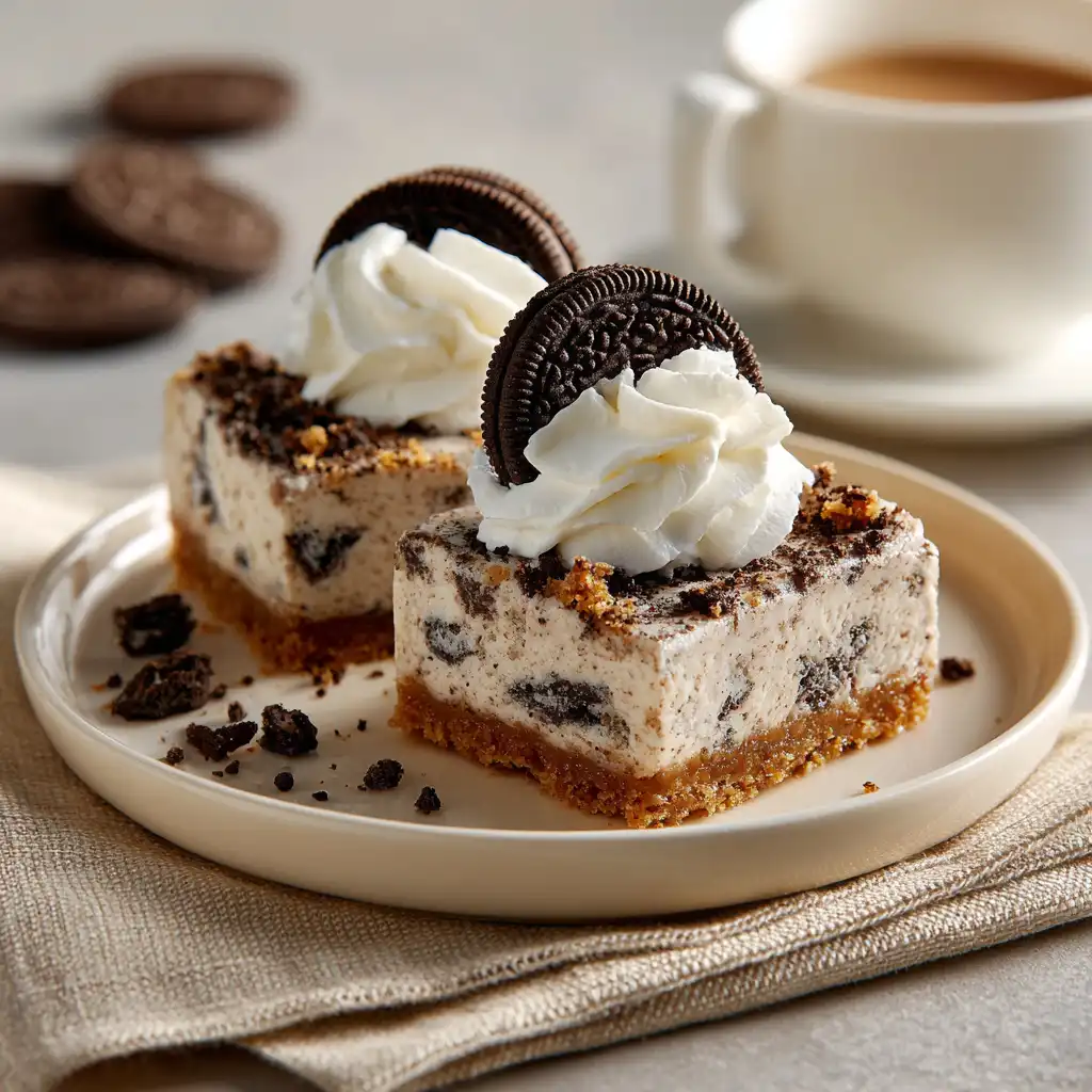 oreo cheesecake bars final dish
