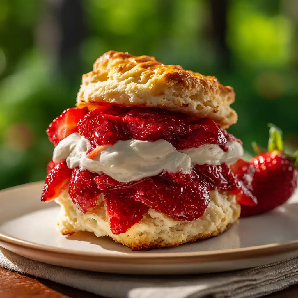 strawberry shortcake biscuits recipe featured image