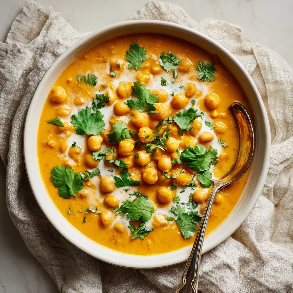 chickpea curry coconut milk recipe featured image