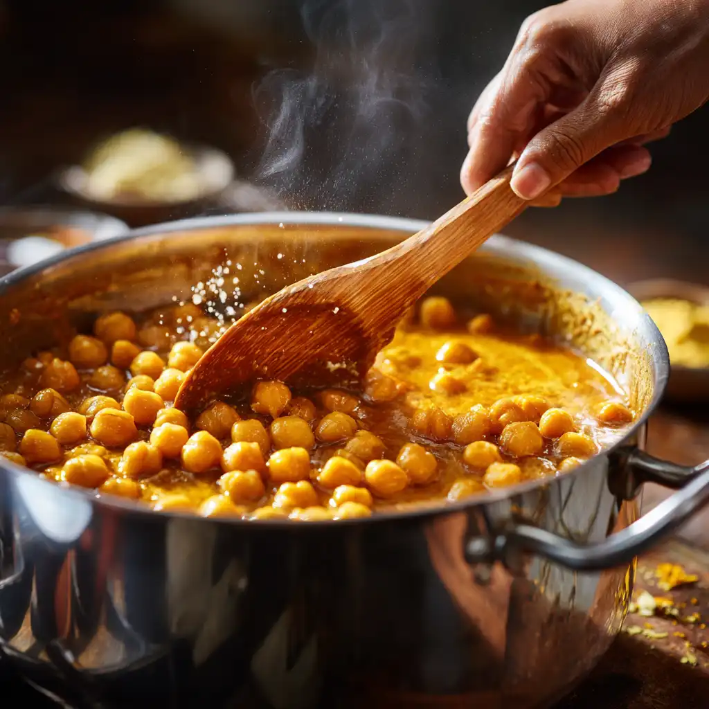 chickpea curry coconut milk final dish