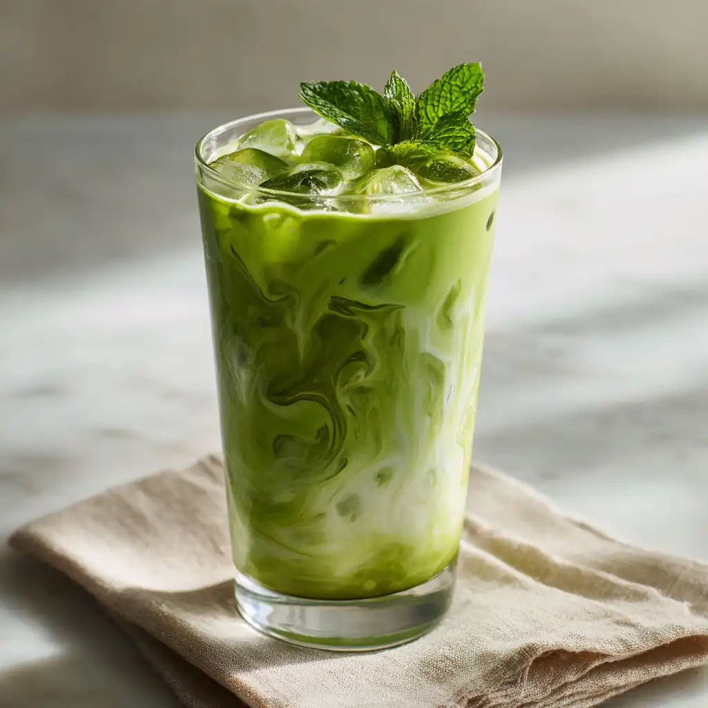 matcha latte iced without syrup recipe featured image