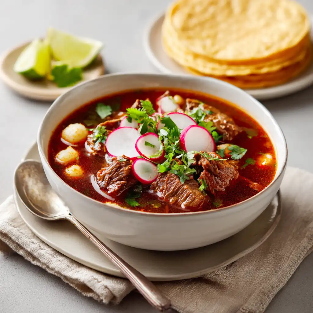Authentic menudo recipe final dish