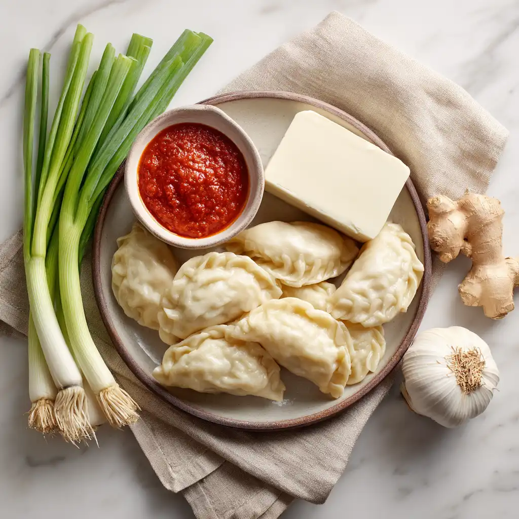 Dumpling Lasagna preparation