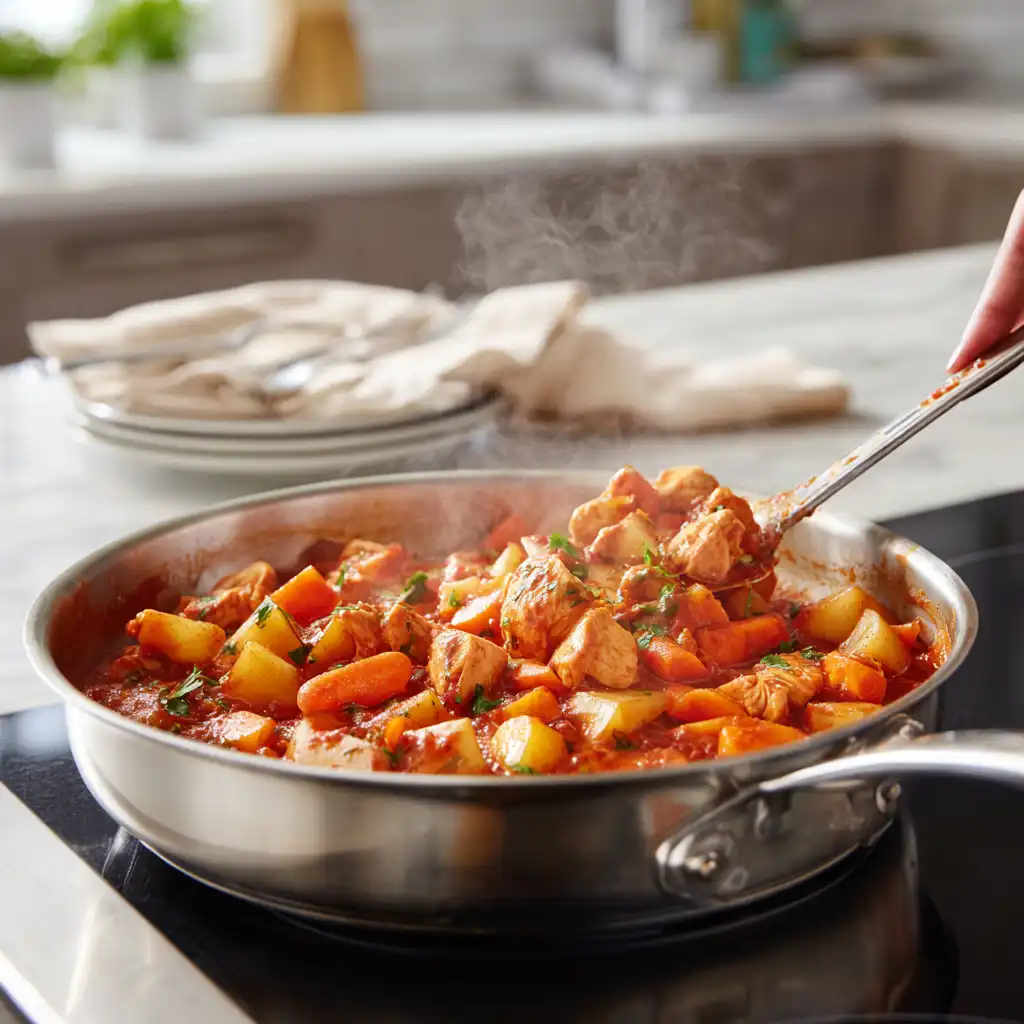 Chicken menudo recipe preparation