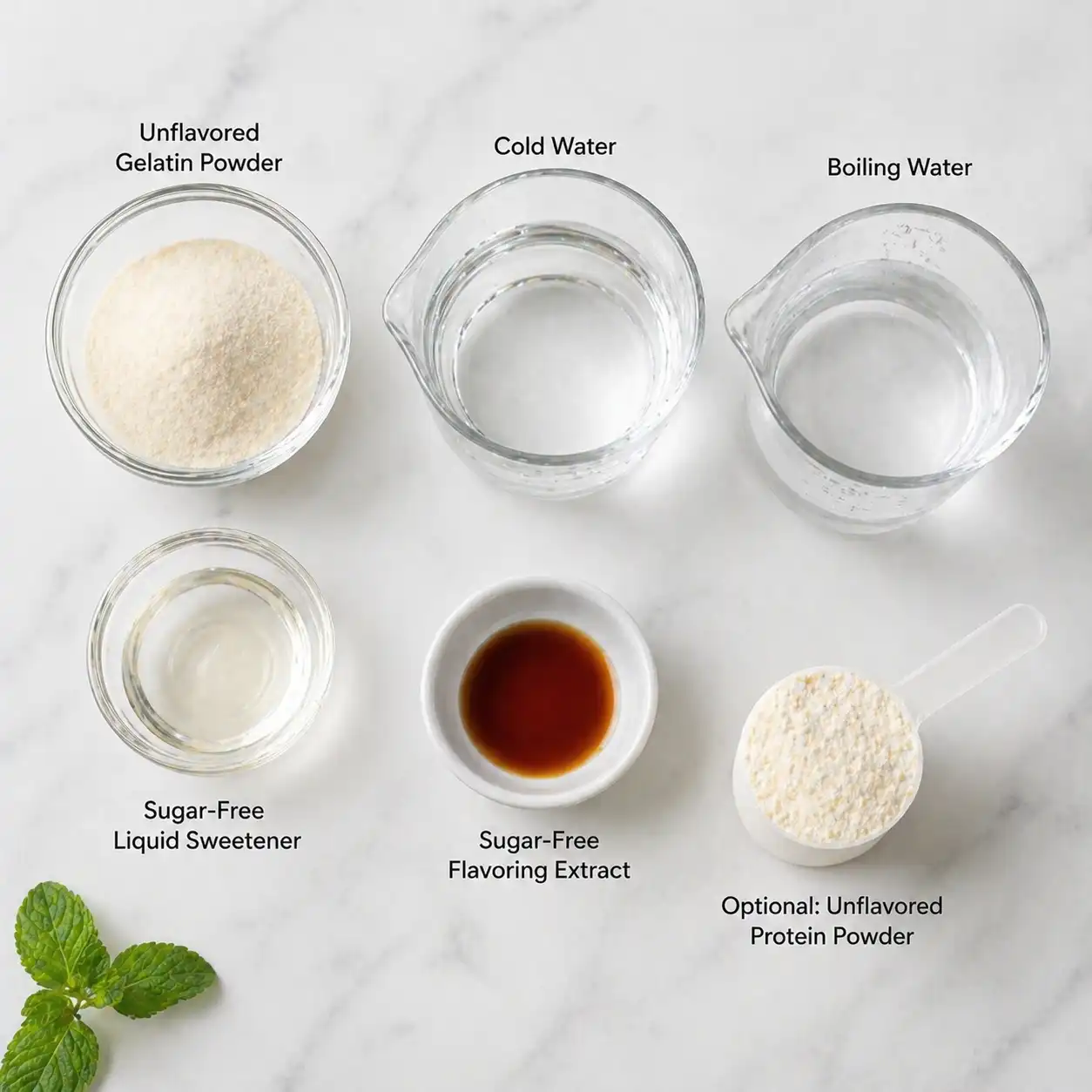 Bariatric Gelatin Recipe for Weight Loss ingredients