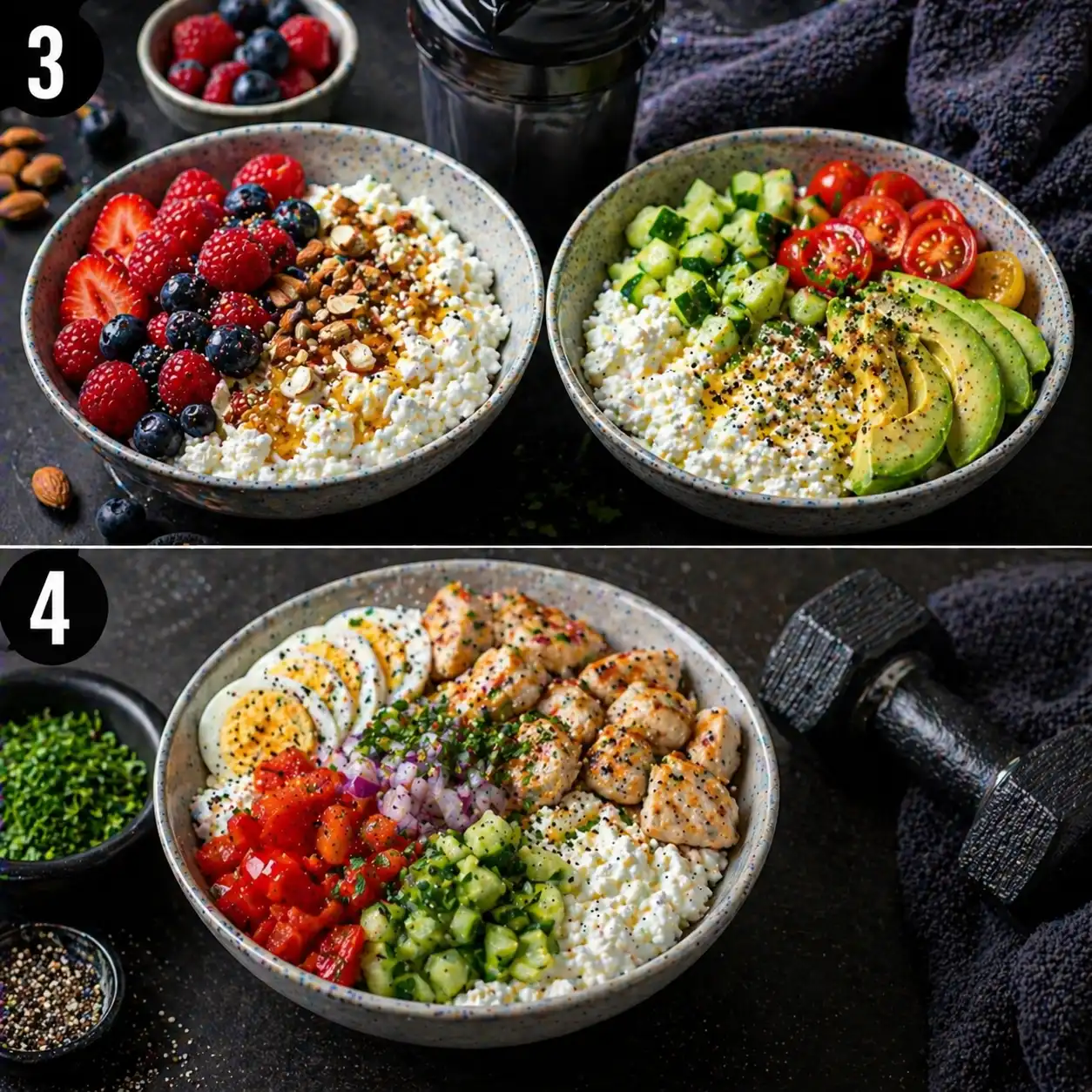 cottage cheese breakfast healthy recipe preparation step 4