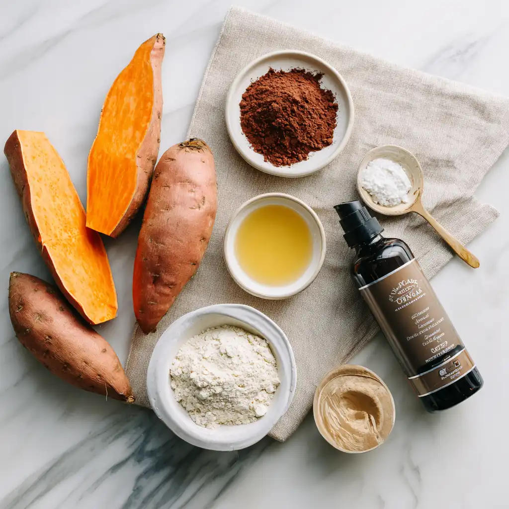 healthy sweet potato brownies final dish