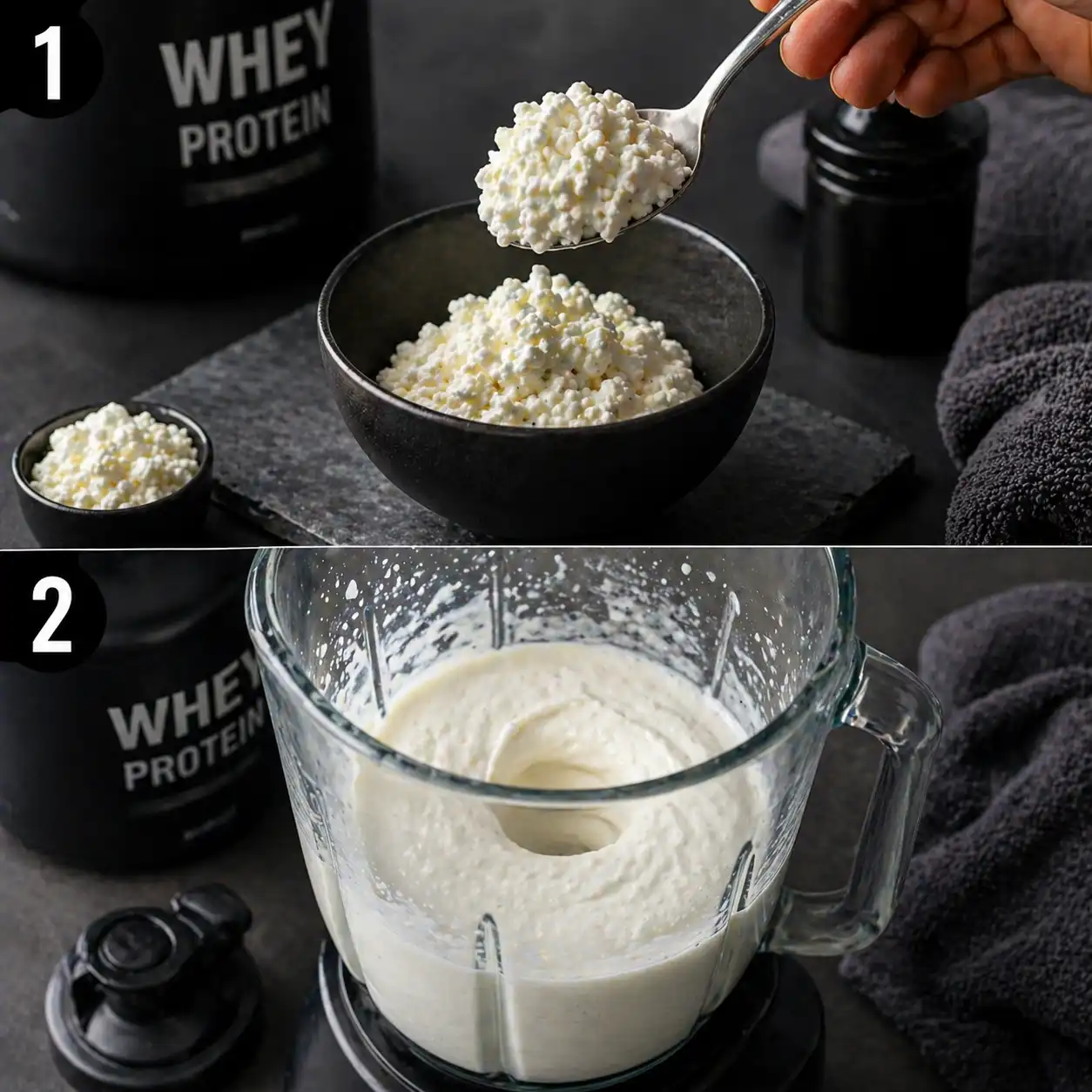 cottage cheese snack high protein recipe preparation step 1