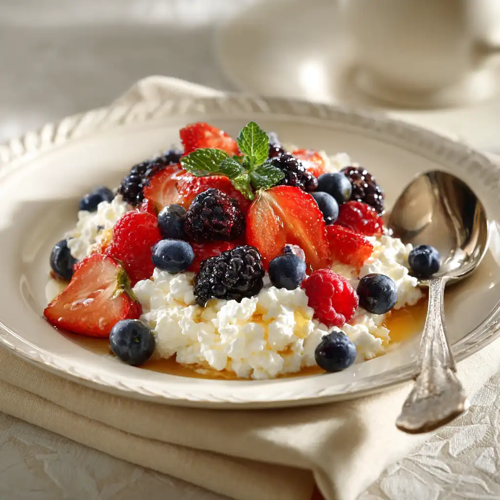 berry cottage cheese breakfast bowl final dish