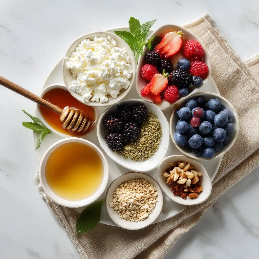 berry cottage cheese breakfast bowl preparation