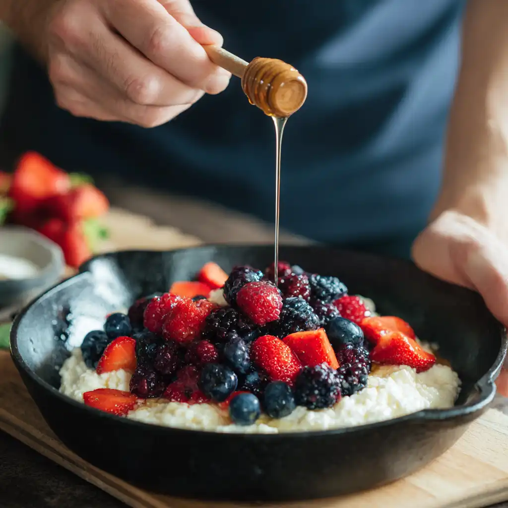 berry cottage cheese breakfast bowl final dish