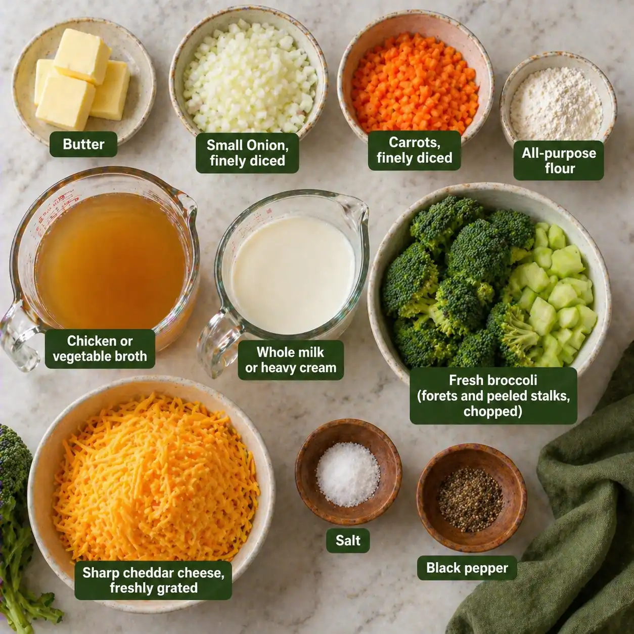 broccoli cheddar soup ingredients