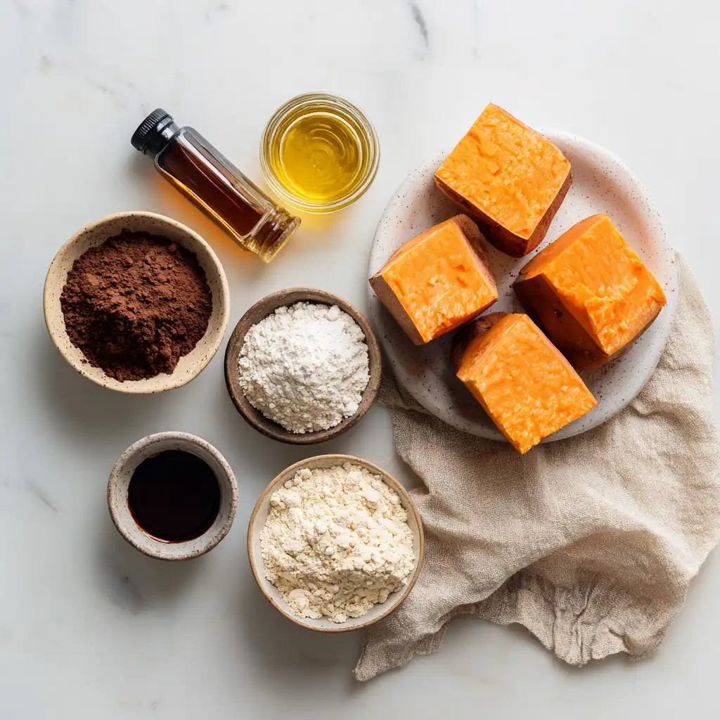 no sugar sweet potato brownies ingredients