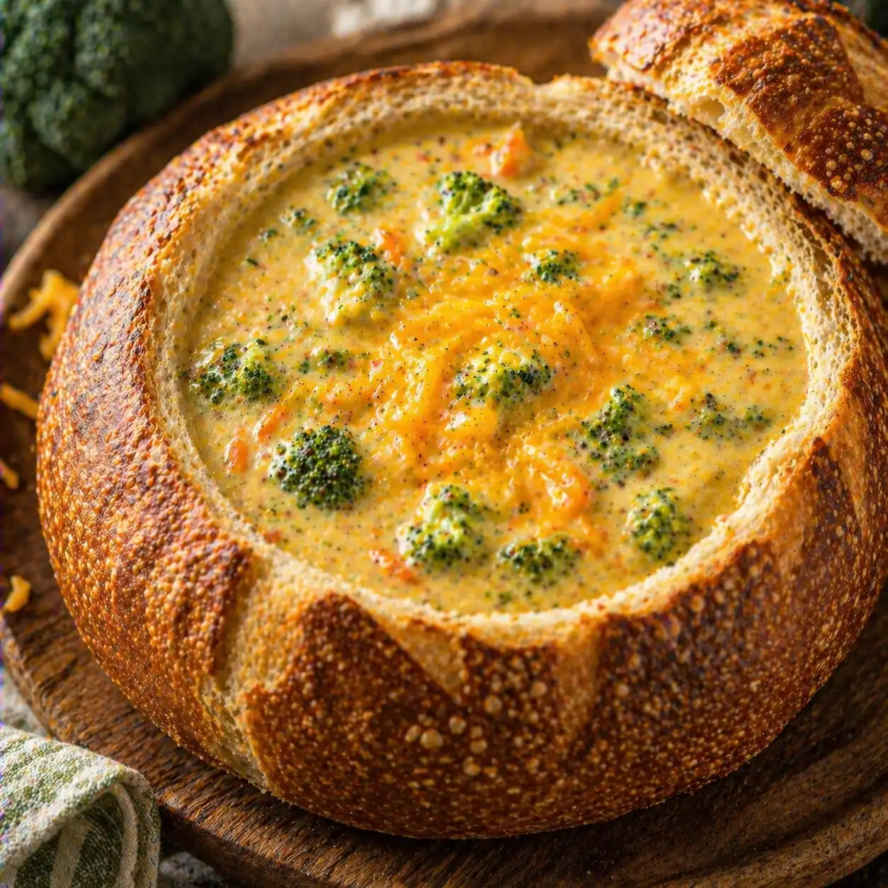 panera bread's broccoli cheddar soup final dish