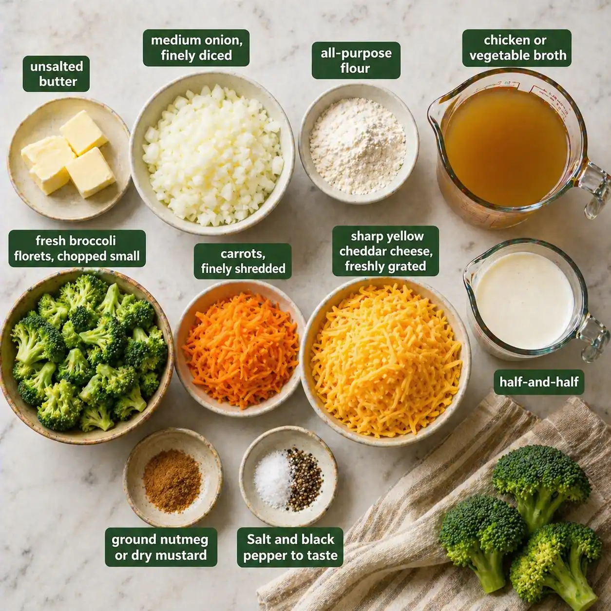 panera bread's broccoli cheddar soup ingredients