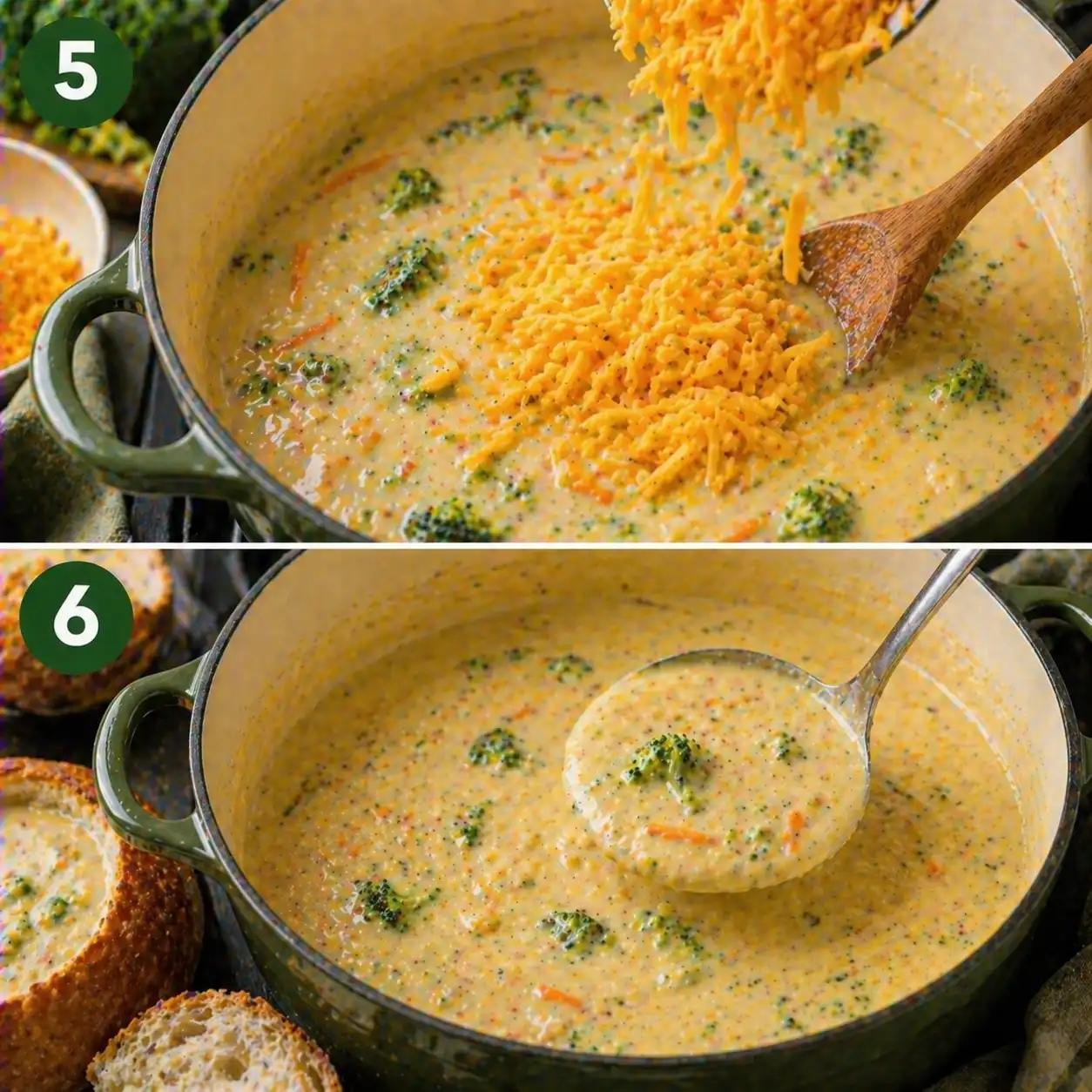 panera bread's broccoli cheddar soup final dish