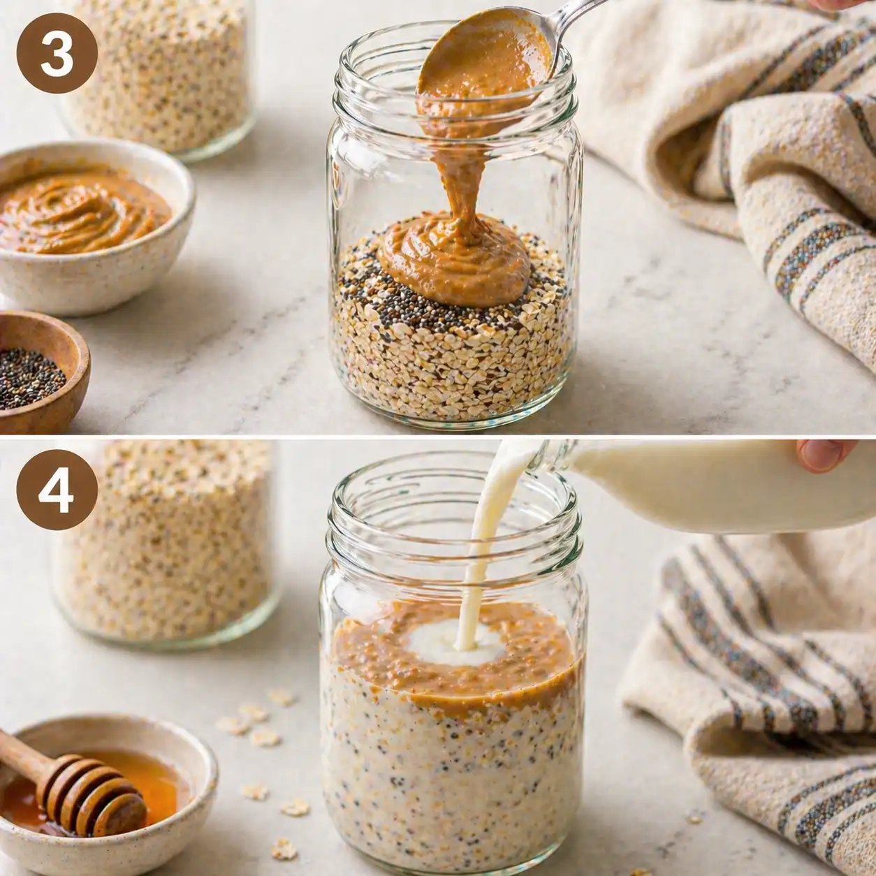 peanut butter overnight oats recipes recipe preparation step 2
