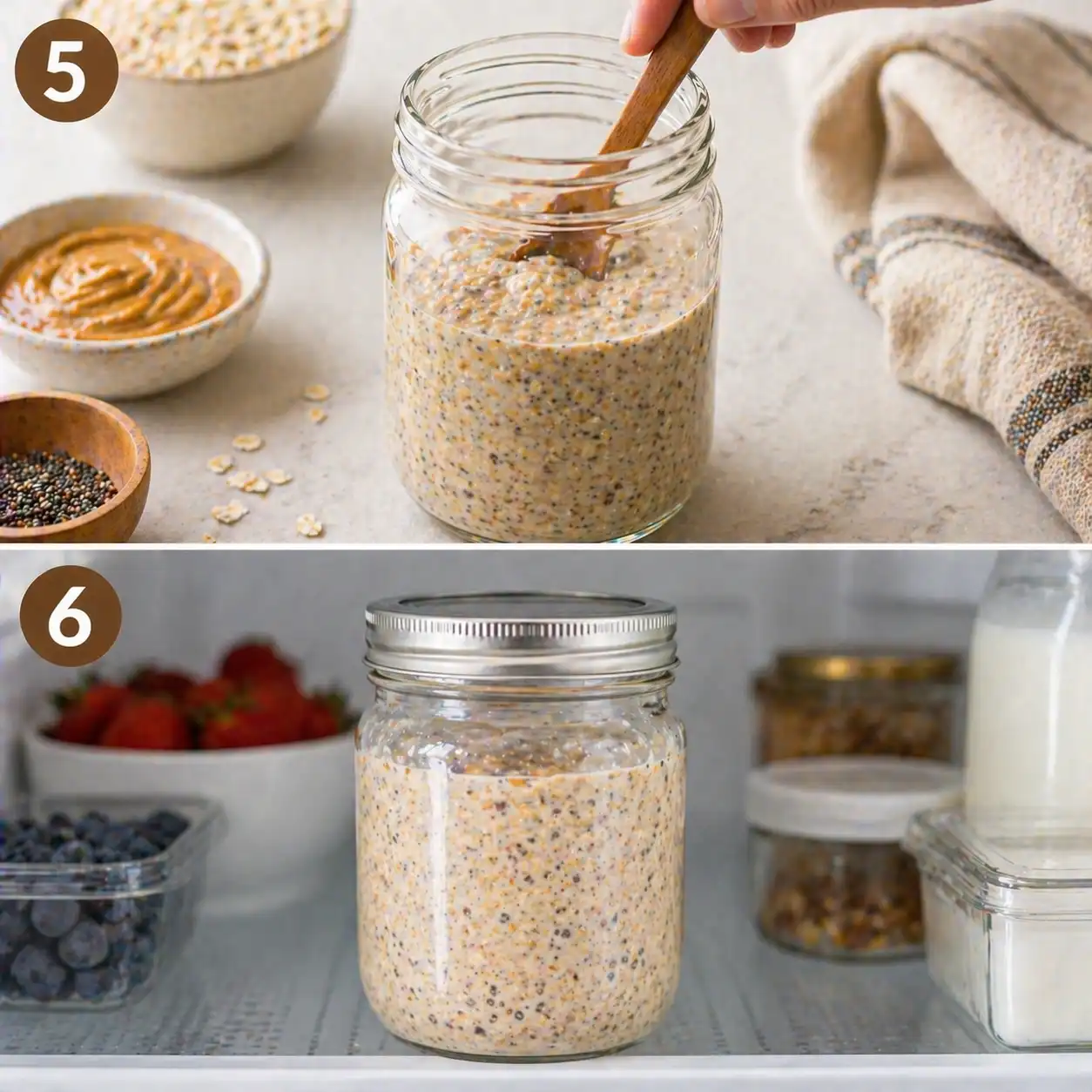 peanut butter overnight oats recipes recipe preparation step 3