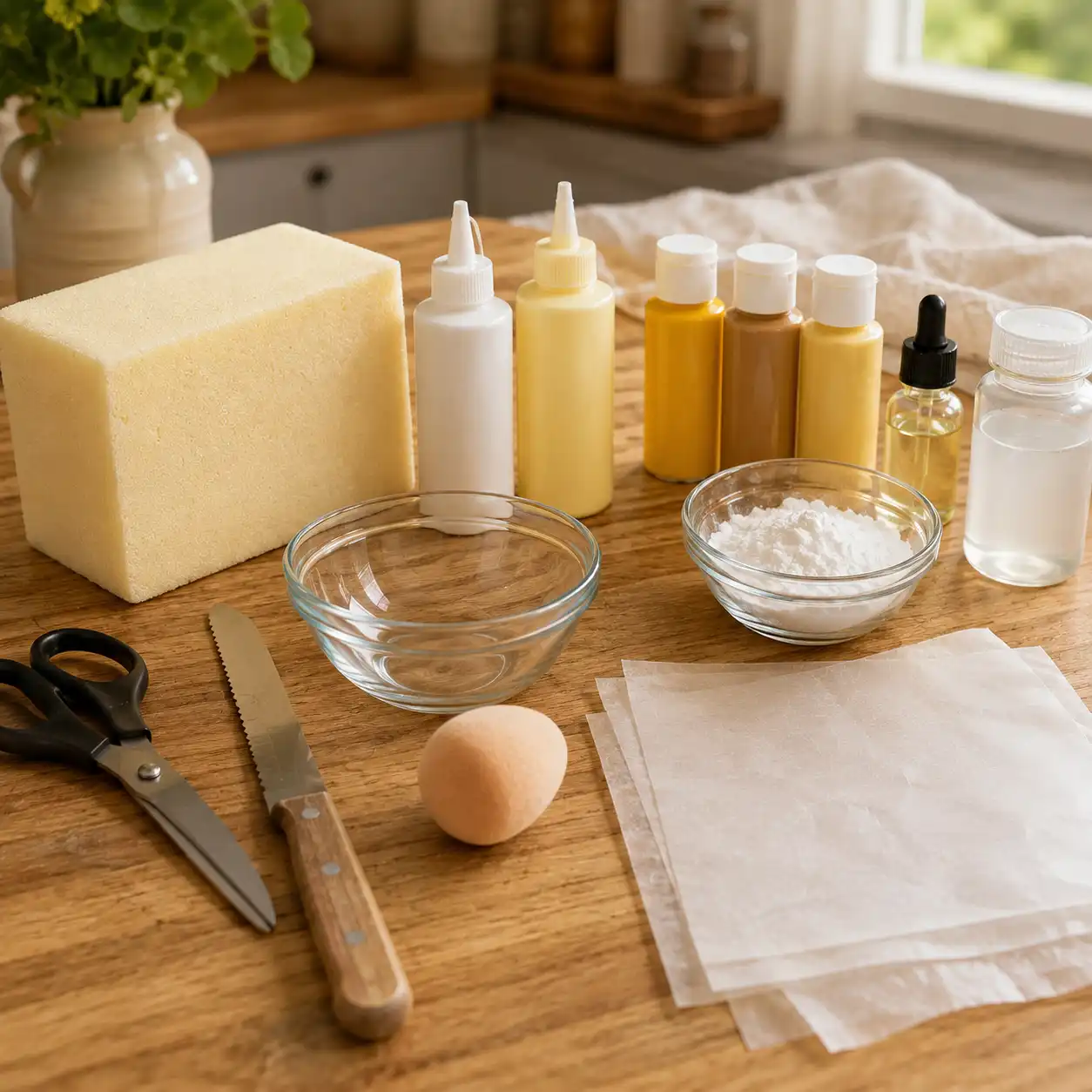 Butter Squishy DIY Tutorial for Beginners ingredients