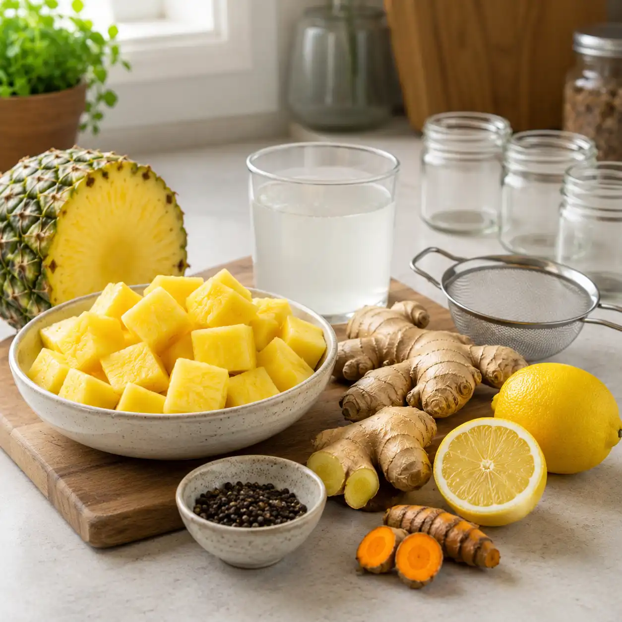 Pineapple Ginger Juice Benefits recipe ingredients