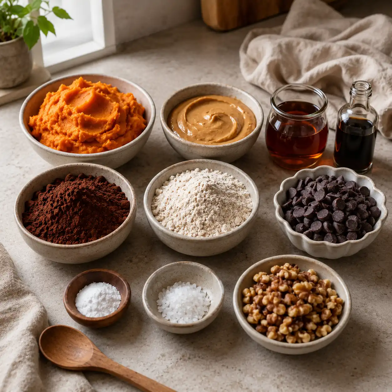 fudgy sweet potato brownies ingredients