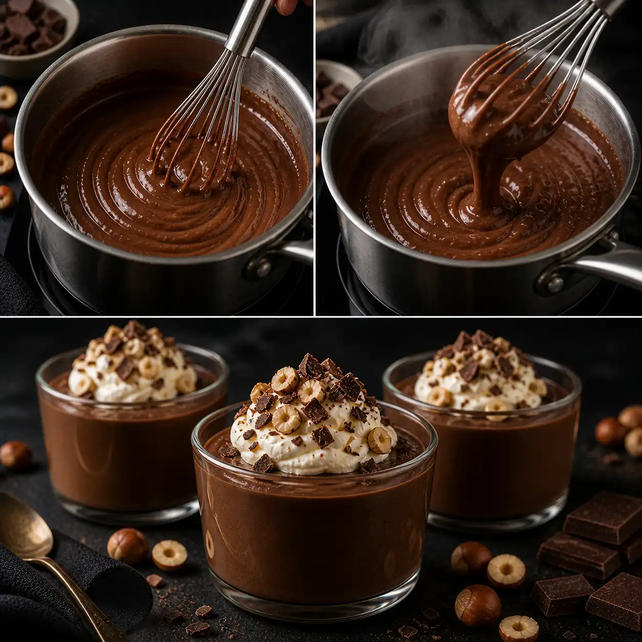 homemade gianduja budino final dish