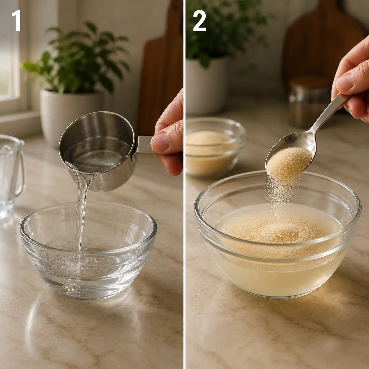 unflavored gelatin powder preparation
