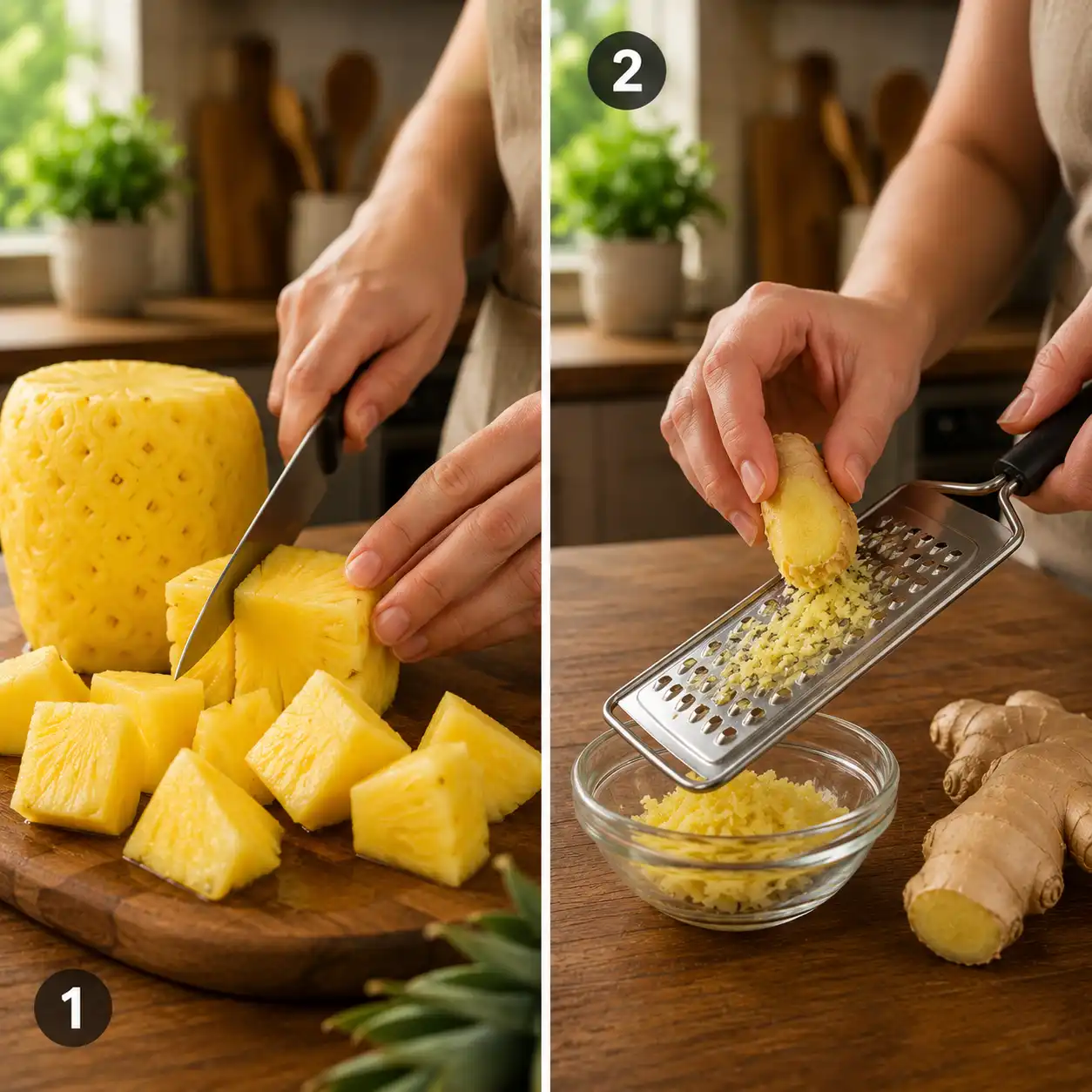 Pineapple Ginger for Weight Loss preparation