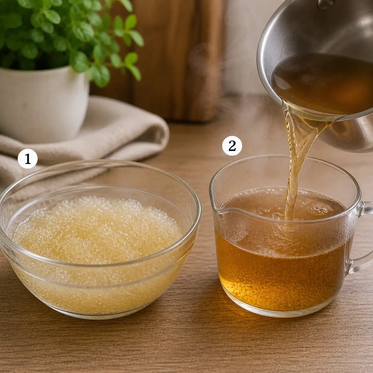 High protein gelatin snack preparation