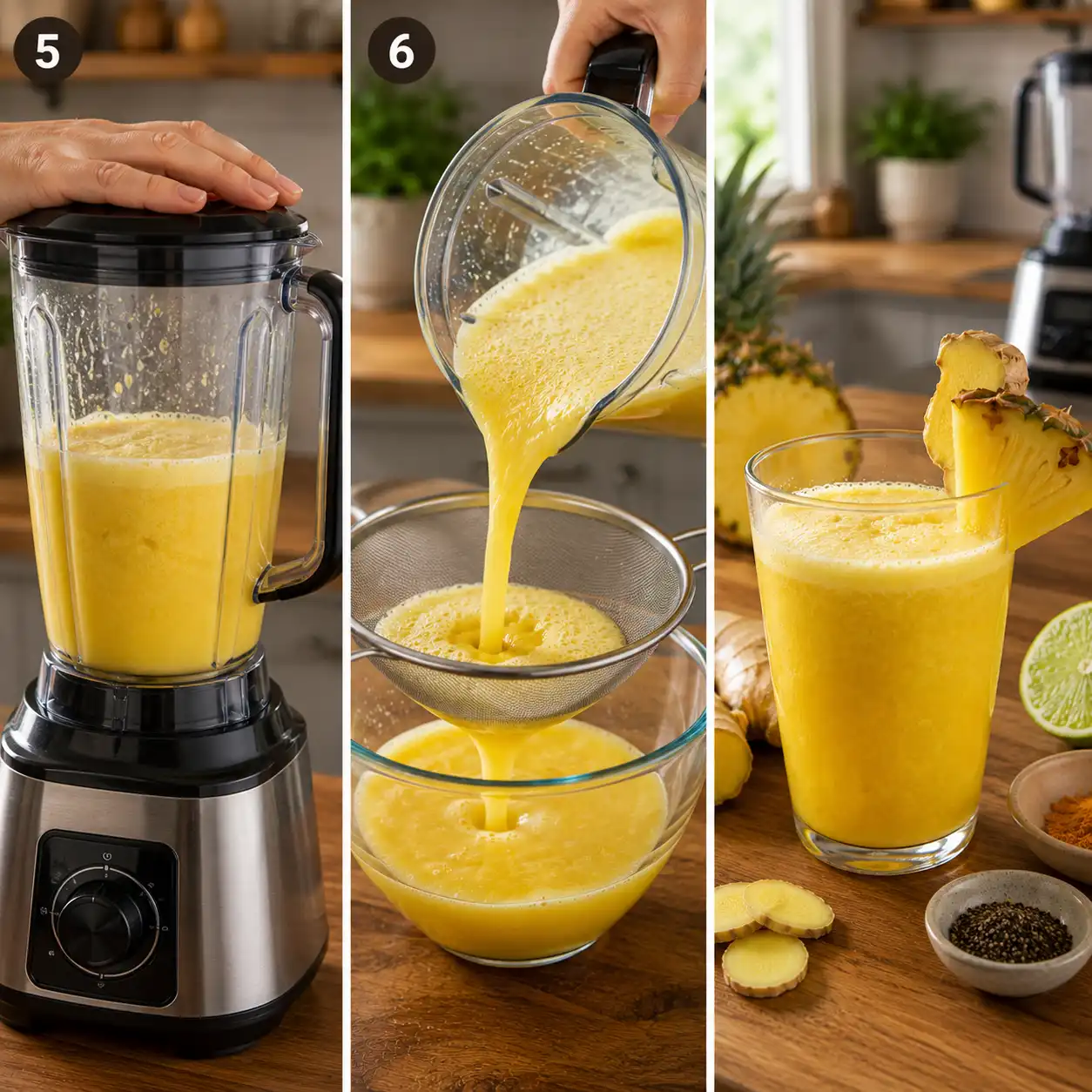 Pineapple Ginger Anti-Inflammatory Drink final dish