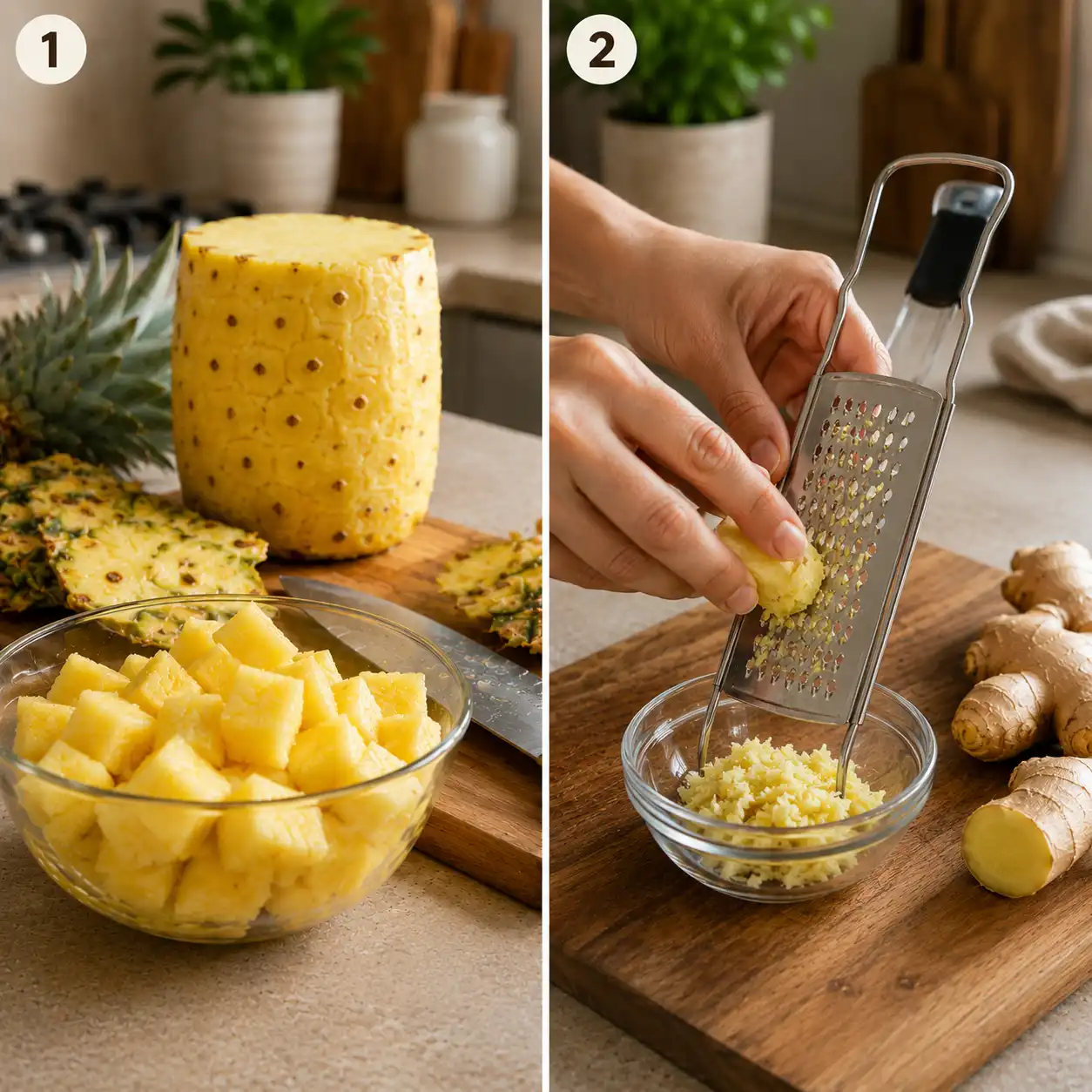 Pineapple Ginger Immune Booster preparation