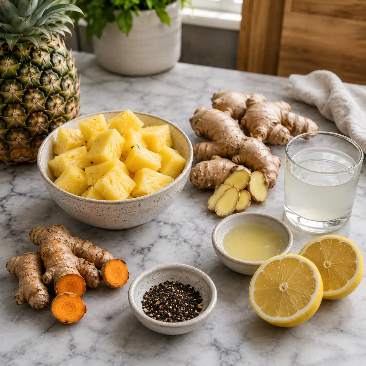 Pineapple Ginger Shot Recipe ingredients