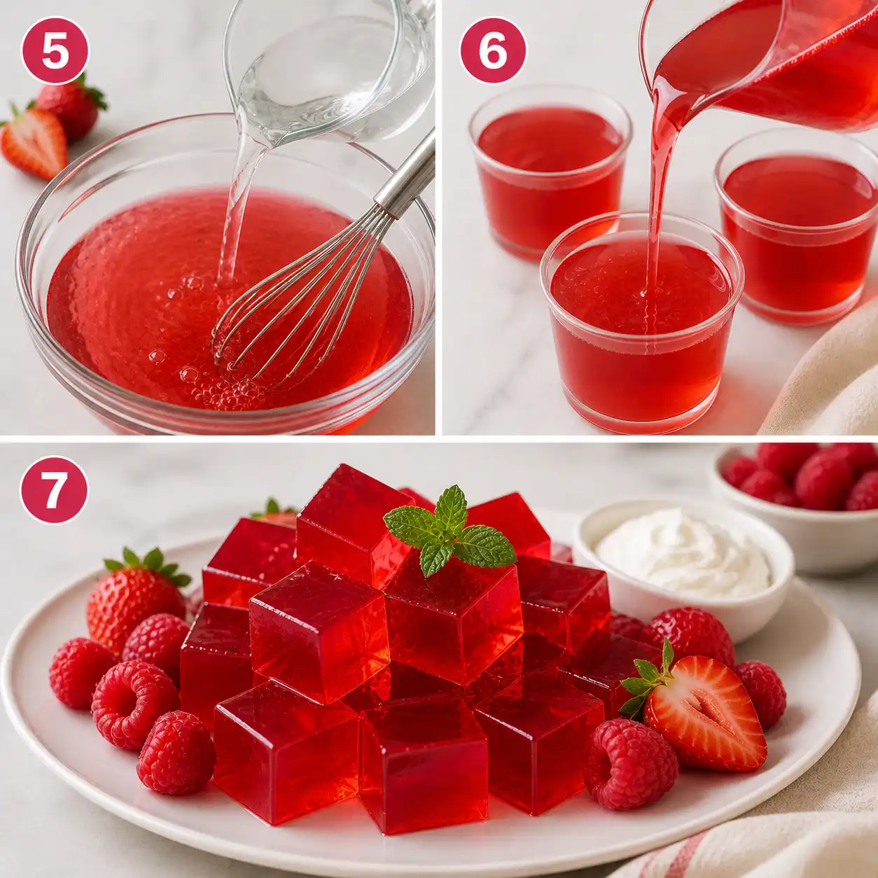 Sugar free gelatin dessert final dish