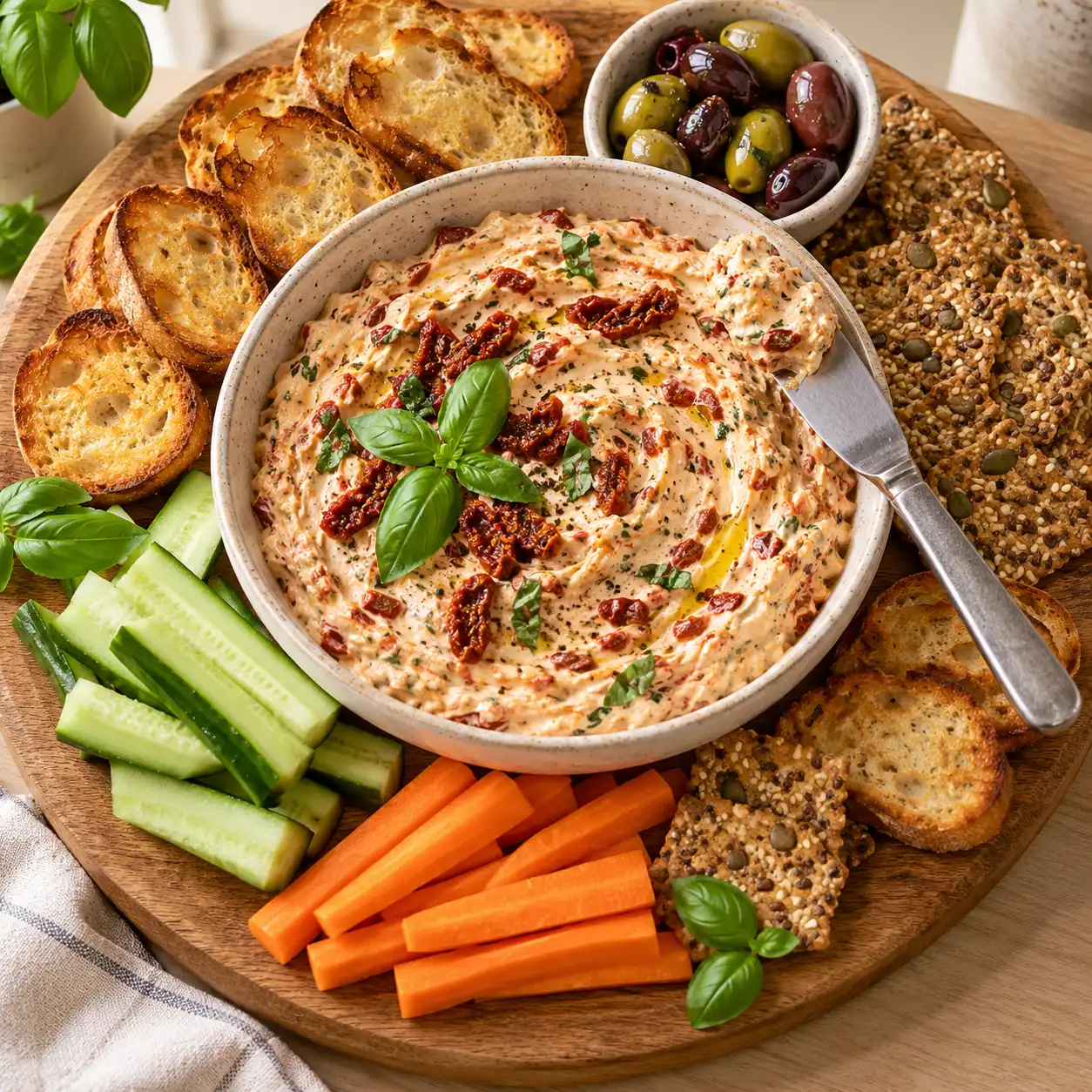 Vegetarian Charcuterie Dip final dish