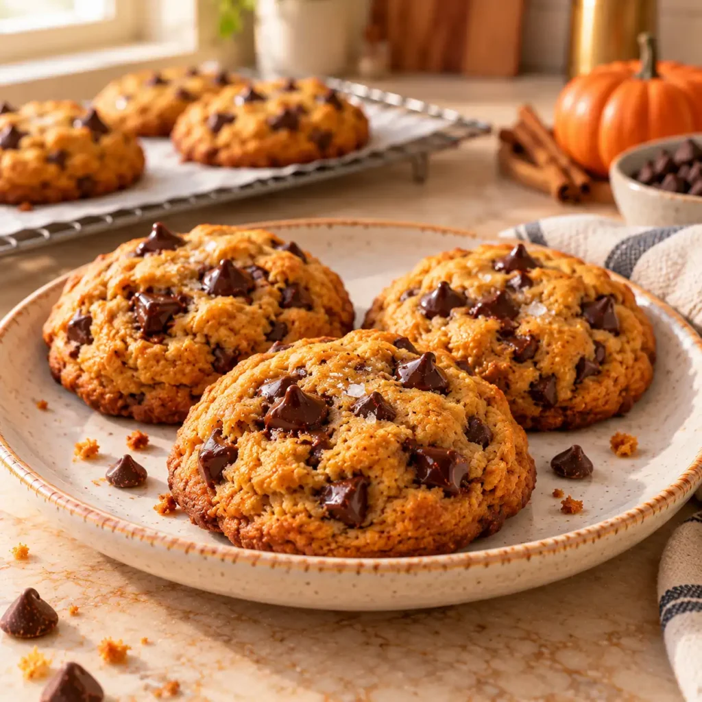 pumpkin chocolate chip cookies recipe featured image