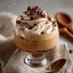 Coffee budino recipe in glass cup