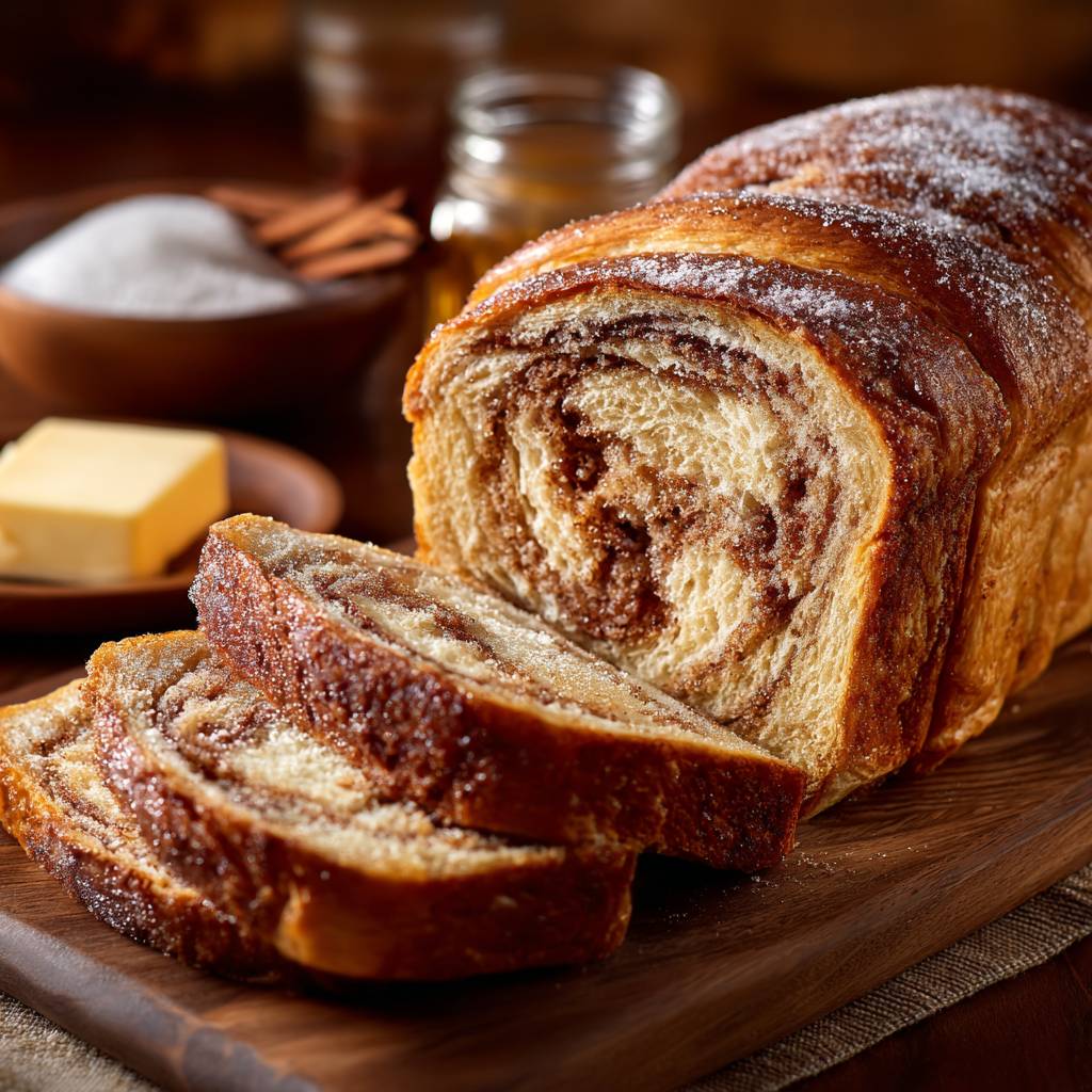 2 amish cinnamon bread slice