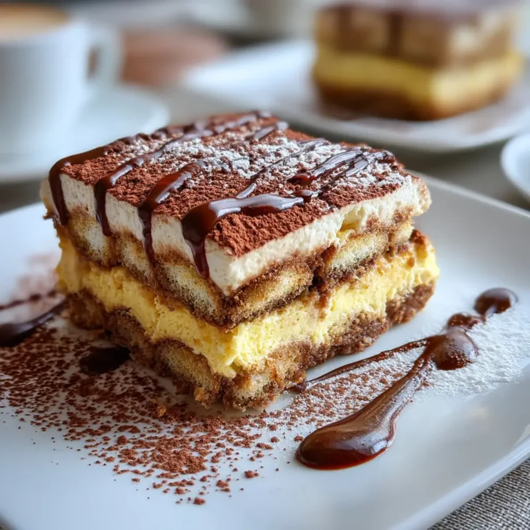 Slice of tiramisu maison on plate