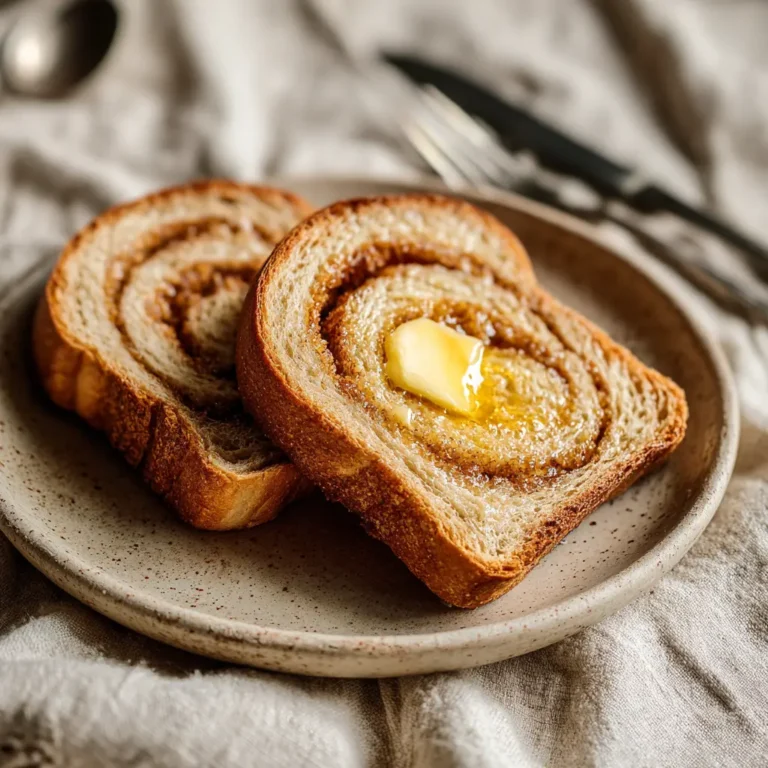 toasted cinnamon swirl bread with butter