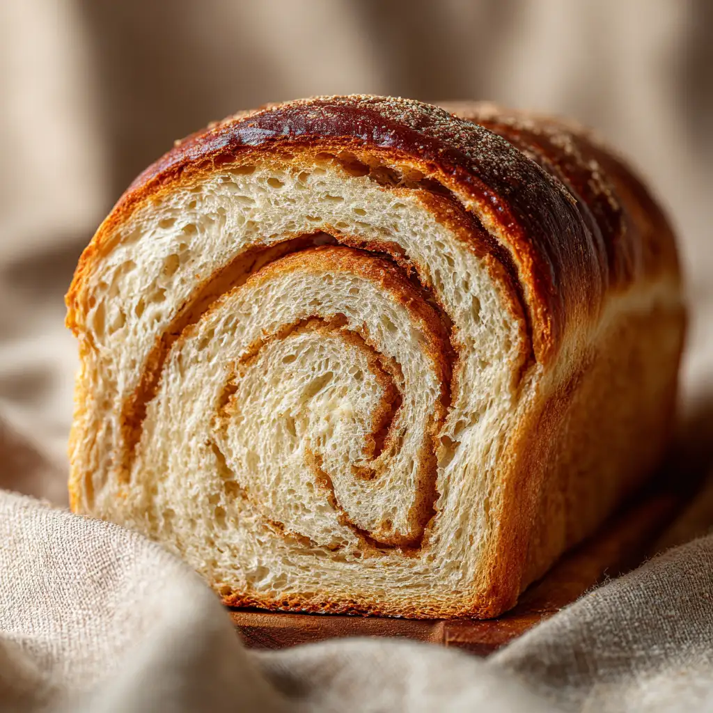 Cinnamon Swirl Sourdough Bread Tips – featured sliced loaf with swirl.