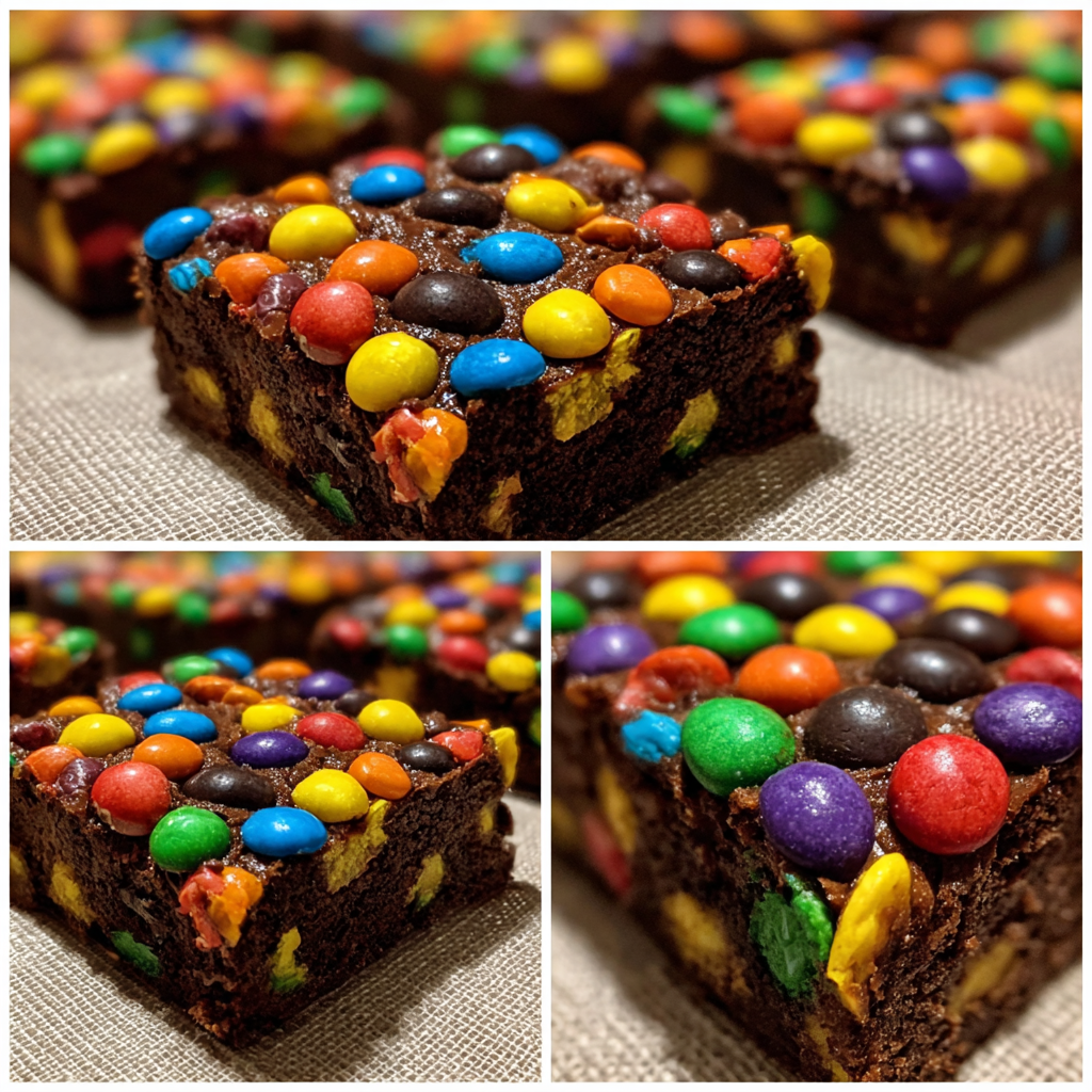 decorated mms brownies party tray 2