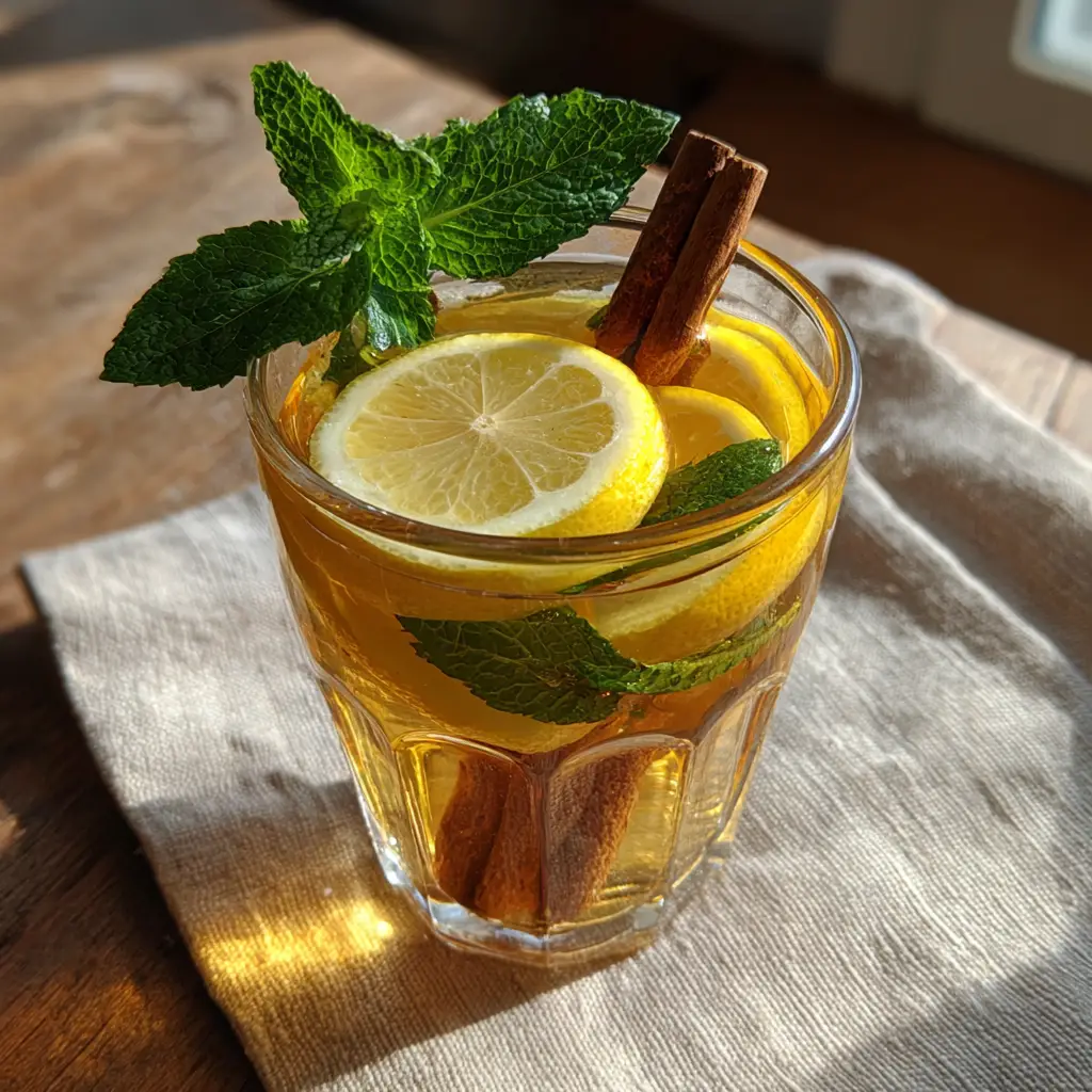 DIY Mounjaro inspired detox drink with lemon and cinnamon