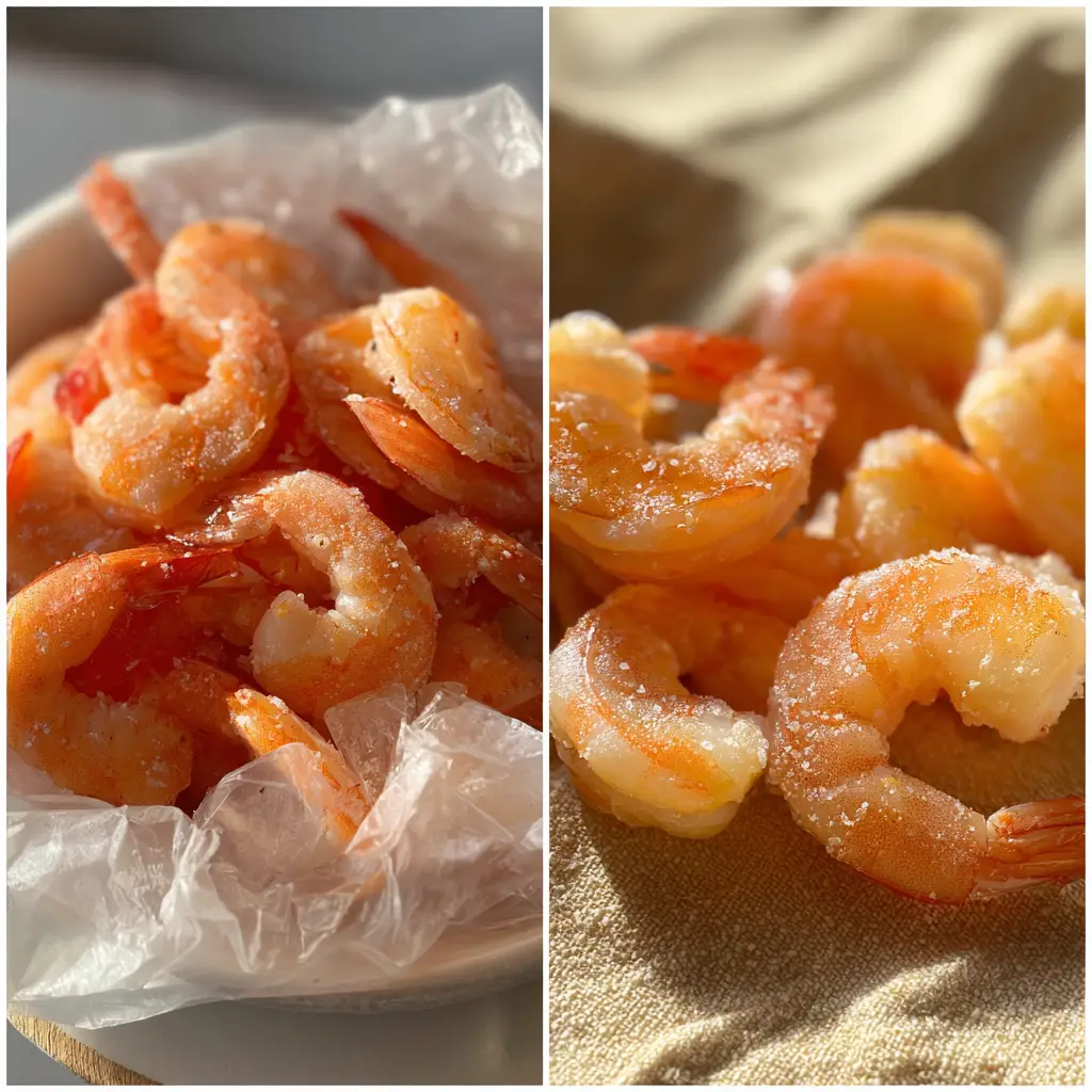 Frozen shrimp scampi