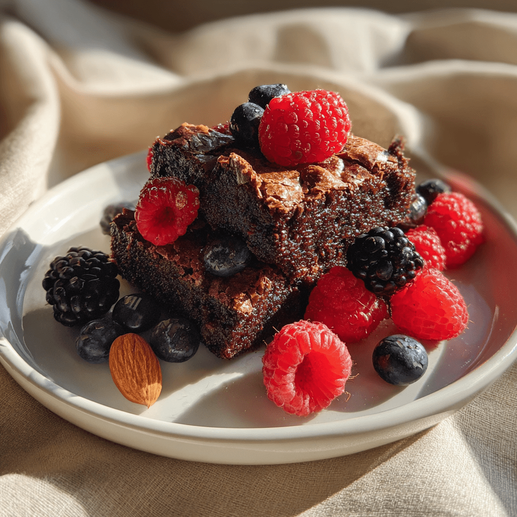 healthy mms brownies berries 3